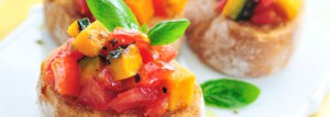 Tomato and Roasted Pepper Bruschetta